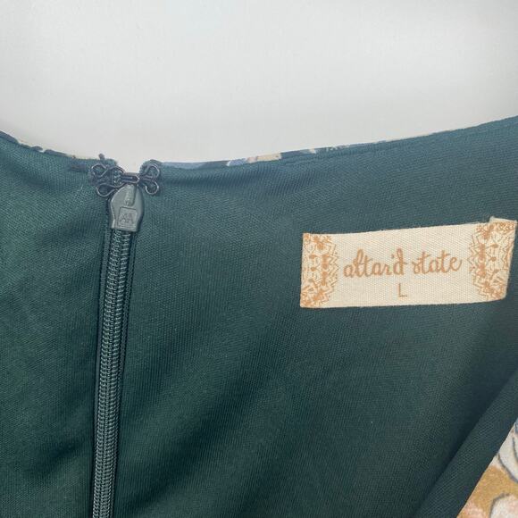 Altar’d State Women's Black Floral Romper with Maxi Half Skirt Size Large NEW - Picture 5 of 12